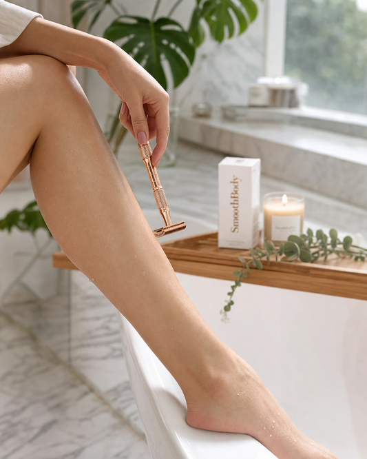 SmoothBody Safety Razor | Premium Women's Razor with Stand