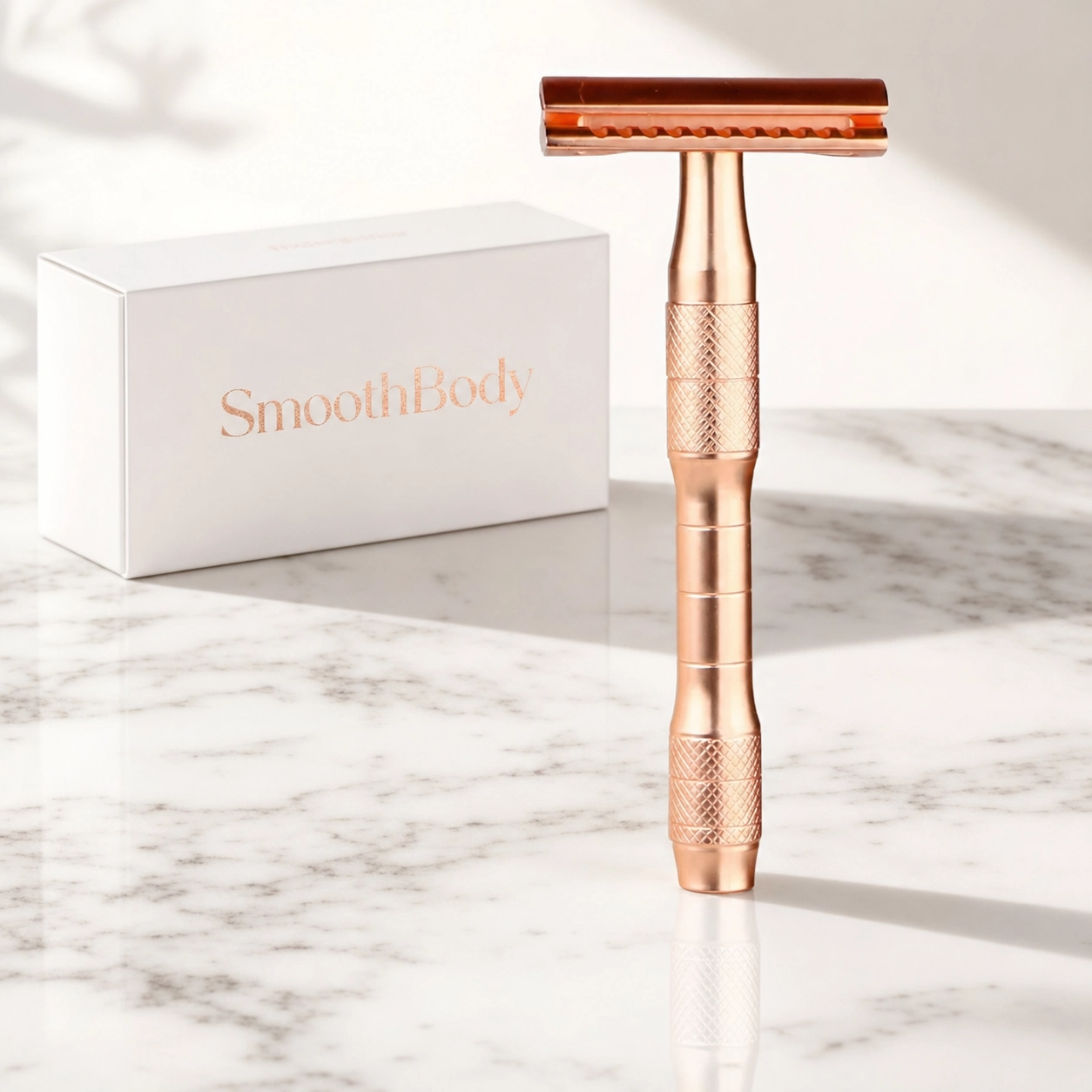SmoothBody Safety Razor | Premium Women's Razor with Stand
