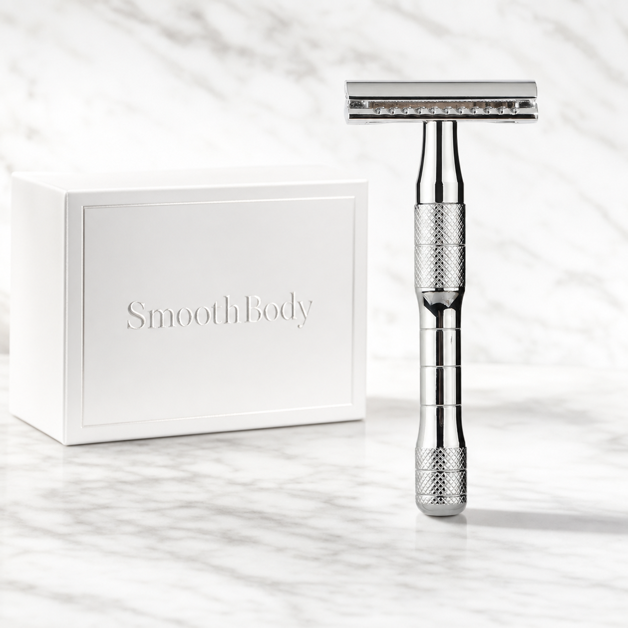 SmoothBody Complete Shaving Kit | Razor + Blades + Glove + Travel Case