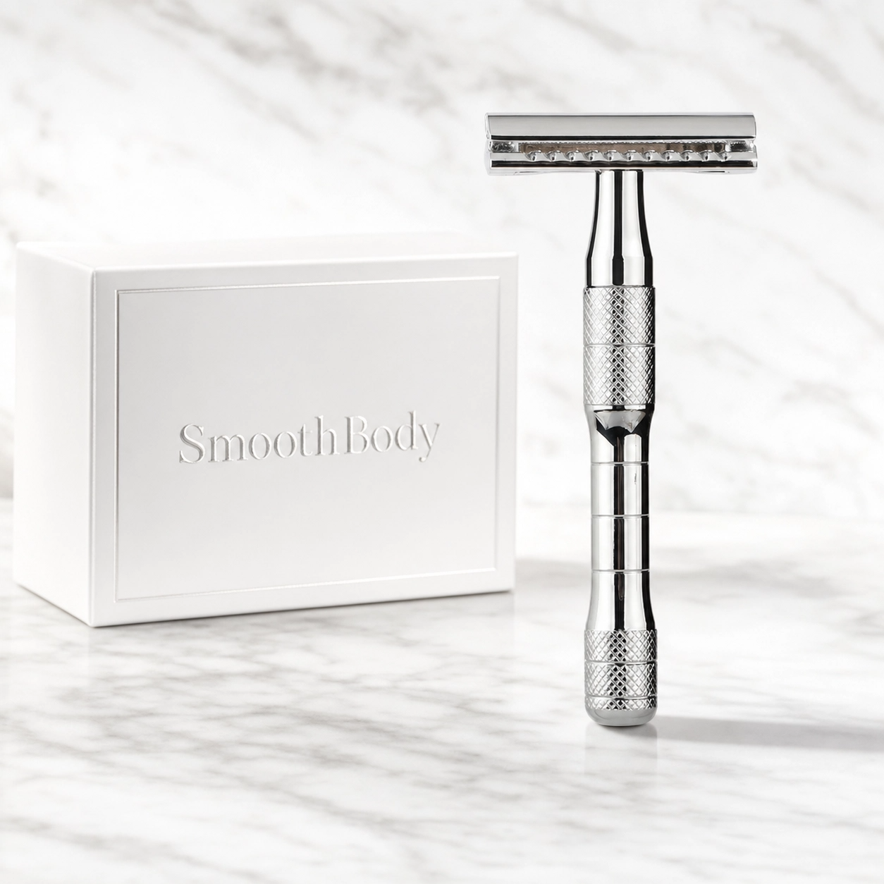 SmoothBody Safety Razor | Premium Women's Razor with Stand