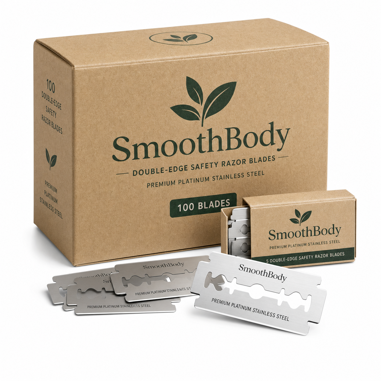 SmoothBody Blade Refills | 100-Pack Double Edge Blades
